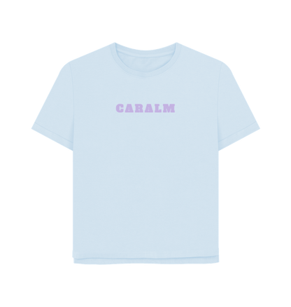 Sky Blue Camiseta Horizonte Dorado mujer