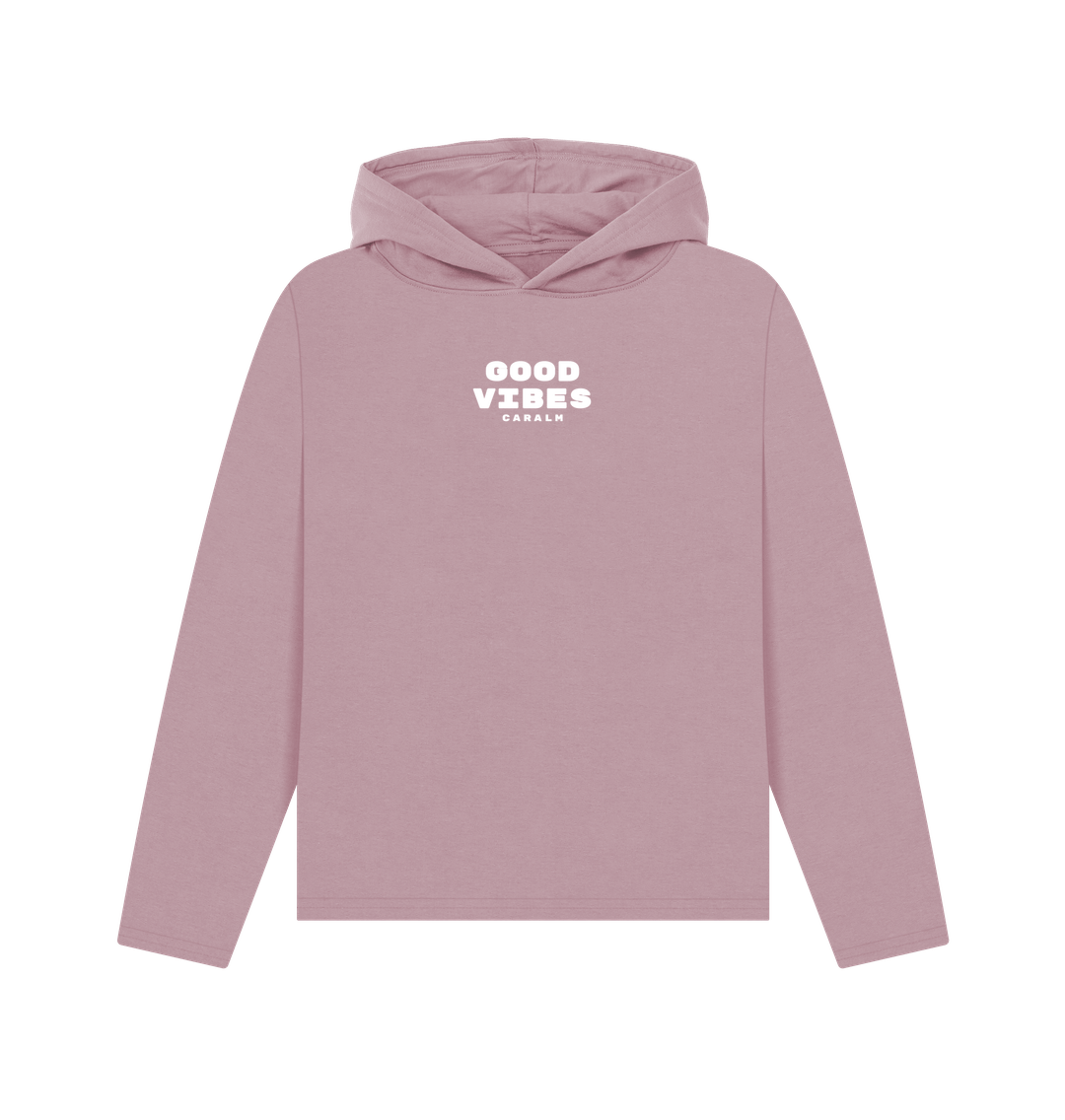 Mauve Hoodie GOOD VIBES Mujer